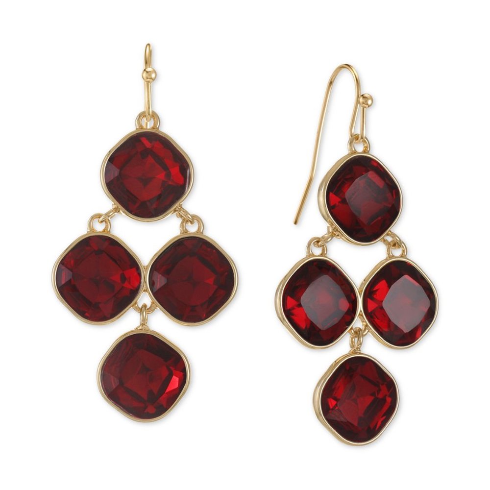 New STYLE & CO Chandelier Stone Drop Earrings
